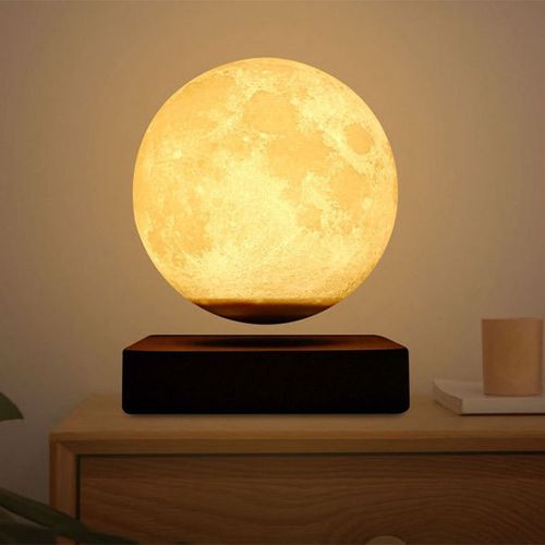 Lâmpada lunar de levitação magnética, lâmpada romântica de levitação de luz com impressão 3D