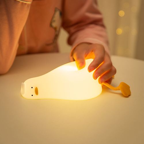 Luz de pato de silicone recarregável LED mini luz noturna infantil