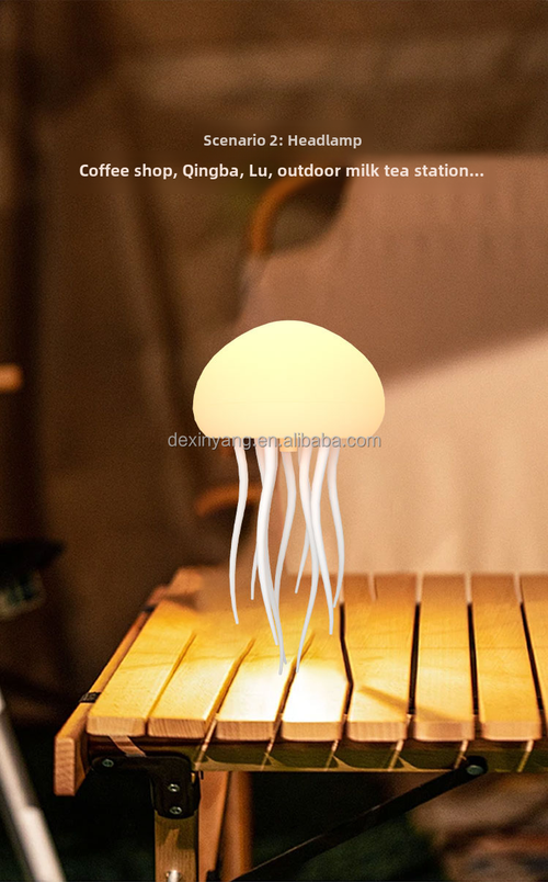 Luz LED de água-viva com mudança de cor RGB, carregamento USB, pode pendurar, luz noturna LED para quarto, controlada por voz