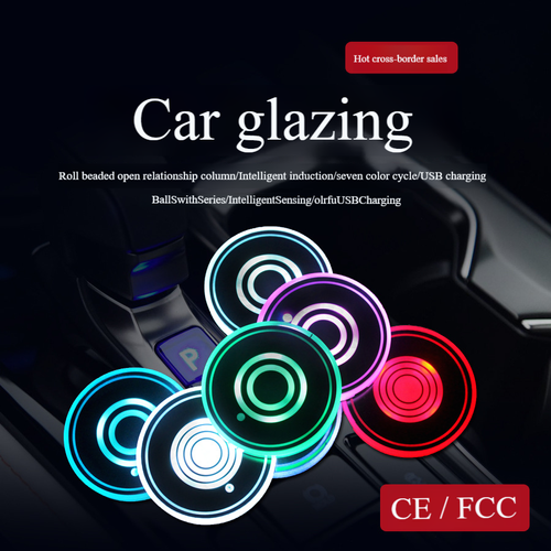 😍👉💥Hot sale multi-colored luminous coasters, car ambient light coasters, home office colorful luminous coasters