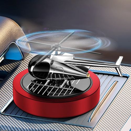 😍💥👉Solar car aromatherapy ornament helicopter aluminum alloy aircraft ornament automatic rotation car perfume