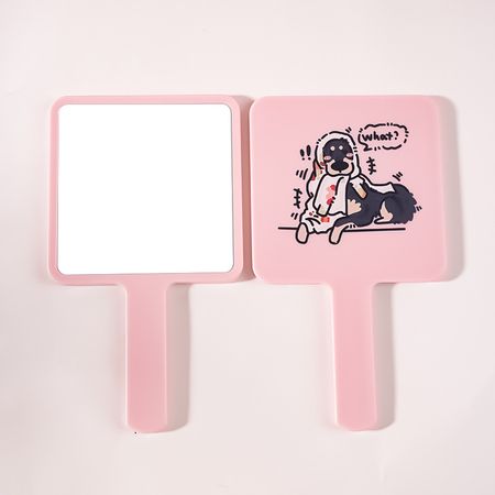 Handheld Mirror with Handle for Make up, Square