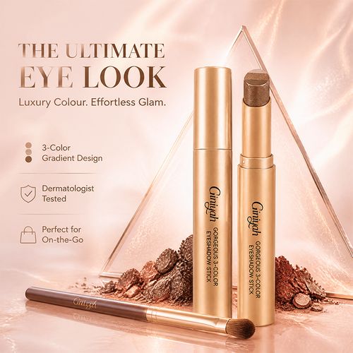 3 Color Eyeshadow Stick，New Long Lasting & Waterproof Creamy Eye Shadow，Portable Glitter shadow for Women，Smudge-Proof Long Lasting，Shimmer shadow for Day and Night