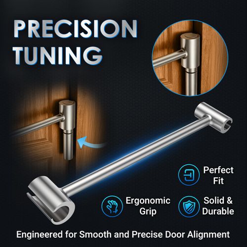 2 pcs Hinges Gap Adjusting Wrench, Door hinge repair tool, Upgraded steel double-ended door hinge repair wrench, Heavy-duty door hinge adjustment tool for standard round bolts