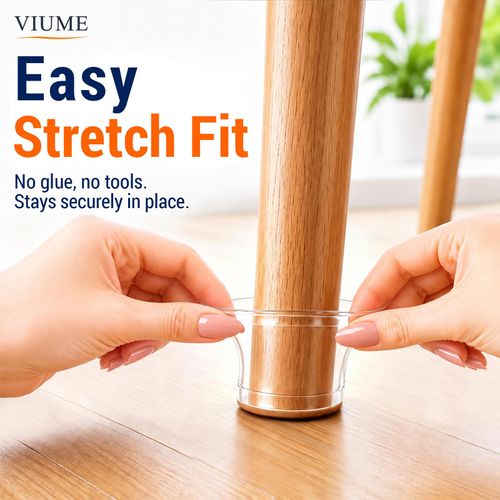 24 Pcs Chair Leg Floor Protectors for Hardwood Floors Round, Silicone Chair Leg Covers with Felt Pads, Protect Wood Tile Floors, Anti-Scratch and Reduce Noise