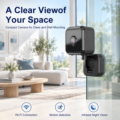 Color Night Vision Indoor or Outdoor Camera (Black), IP65 weather resistant, motion detection alerts, two-way audio