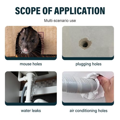 10PCS Eco-Friendly Sticky Sealant Clay, Quick Curing & Strong Adhesion, Waterproof Oil-Resistant Pest Control Sealant for Air Conditioner Holes Wall Cracks Pipes