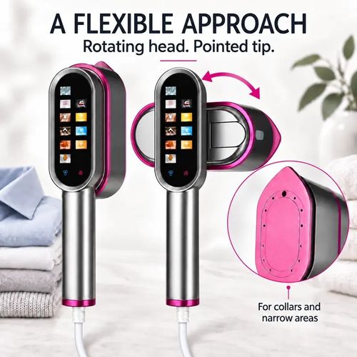 2 in 1 Handheld Garment Steamer , and Iron for Clothes Travel Size, 1200W,15s Fast Heat-up,Large Ceramic Heat Panel,Fabric Wrinkle Remover for Home