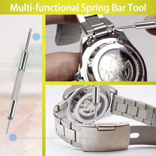 Watch Link Removal Kit, Watch Band Sizing Tool for Watch Strap Adjustment, Watch Pins Replacement, Watch Hammer, Spring bar