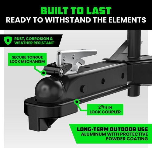 Trailer Coupler Lock Kit (2-5/16in Trailers) - Anti-Theft Steel, Heavy Duty Anti-Theft Lock for RV, Camper, Trailer, Boat & Caravan. Reinforced Solid Steel Build, Weatherproof.