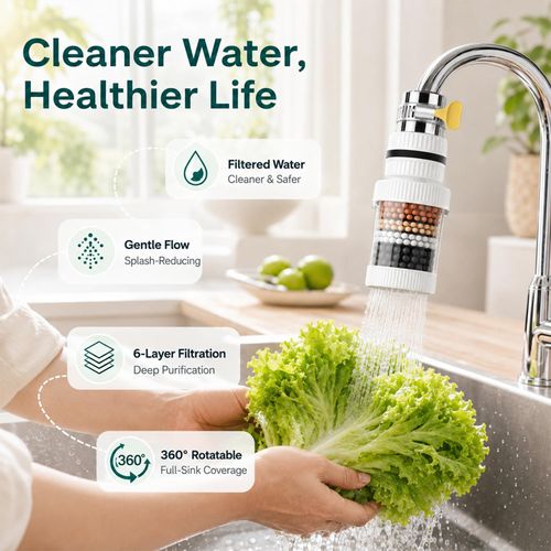 Upgrade Filtros De Agua para Tomar, Faucet Mount Filters, Activated Carbon, Tap Purifier Faucet Tap Filter Splashproof 360 Degree Rotation Water Saving Bubbler for Home Kitchen Bathroom(4PCS)