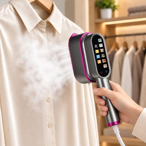 2 in 1 Handheld Garment Steamer , and Iron for Clothes Travel Size, 1200W,15s Fast Heat-up,Large Ceramic Heat Panel,Fabric Wrinkle Remover for Home