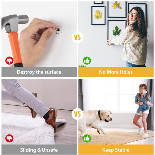 Heavy-Duty Double-Sided Duct Tape, Strong Adhesive, Waterproof, Removable, No Residue, Ideal for Carpet, Wallpaper, Home Use