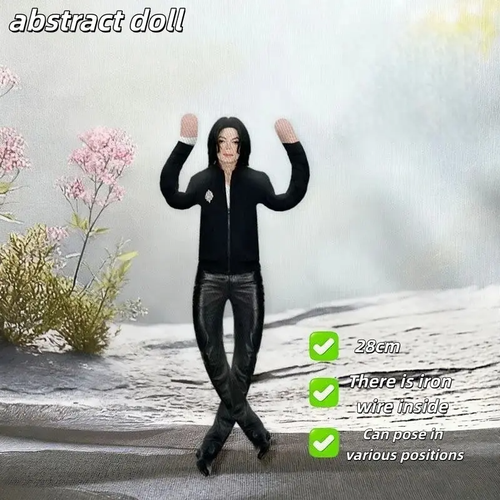 Michael Jackson Role-Playing Prop Doll, Plush Toy, Room Decor, Abstract Jointed Figure, Gift Item, Trendy Character Accessory, Multi Jointed Collectible