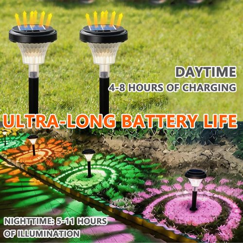 Solar Pathway RGB for Decorative Walkway, Garden, Patio, Driveway. RGB& Warm Lights,Ip67 Waterproof, 10-Hour Ultra-Long Illumination, Intelligent Night-Time Activation