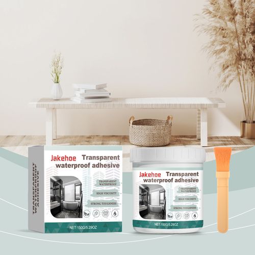 Transparent Waterproof Coating for Indoor & Outdoor, 5.29oz Waterproof Sealant Clear, Water-Based Invisible Leak Repair Glue for Roofs, Walls, Garden, Terraces, Cracks, Concrete, Wood