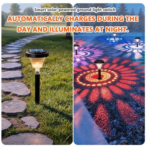 Solar Pathway RGB for Decorative Walkway, Garden, Patio, Driveway. RGB& Warm Lights,Ip67 Waterproof, 10-Hour Ultra-Long Illumination, Intelligent Night-Time Activation