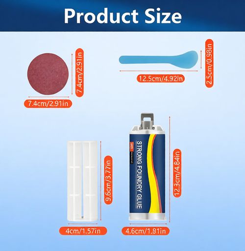 3Pcs Enhanced casting glue, Metal Repair Glue, Casting Repair Glue, High Temperature Resistant Liquid Metal Welding Filler for Metal Casting Defect, AB Glue new semi