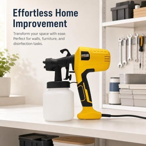 Paint Sprayer, 400W Home Handheld Electric Spray Gun with 800ML Container Lightweight, Easy Spraying Perfect for Furniture, Fence, Walls, Door, Ceiling
