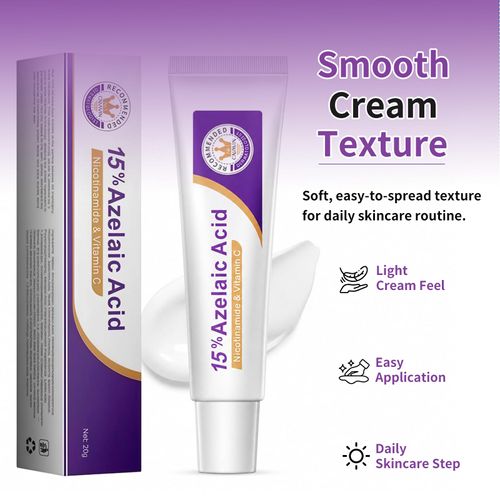 Azelaic Acid Cream, Niacinamide & Centella Asiatica for Face, 2 Pack x 20g, Hydrating & Smoothing Facial Lotion, Supports Smooth‑Looking Skin Texture for All Skin Types