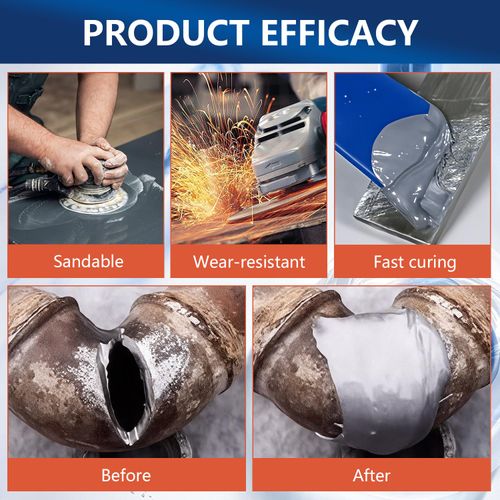 3Pcs Enhanced casting glue, Metal Repair Glue, Casting Repair Glue, High Temperature Resistant Liquid Metal Welding Filler for Metal Casting Defect, AB Glue new semi