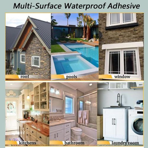 Transparent Waterproof Coating for Indoor & Outdoor, 5.29oz Waterproof Sealant Clear, Water-Based Invisible Leak Repair Glue for Roofs, Walls, Garden, Terraces, Cracks, Concrete, Wood