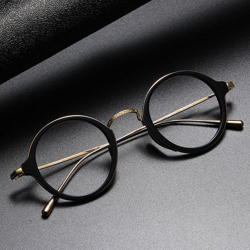 Titanium Vintage Round Eyeglasses Frames KMN1110 KMN1111