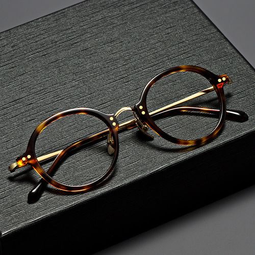 Titanium Vintage Round Eyeglasses Frames  BT55003