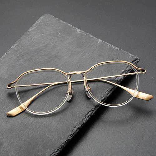 Titanium Vintage Oval Eyeglasses Frames DTX131