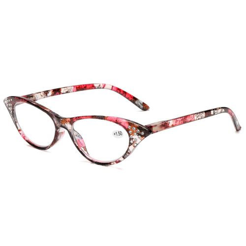 WOMEN'S FASHION DIAMOND-STUDDED CAT-EYE ANTI-BLUE LIGHT PRESBYOPIC GLASSES