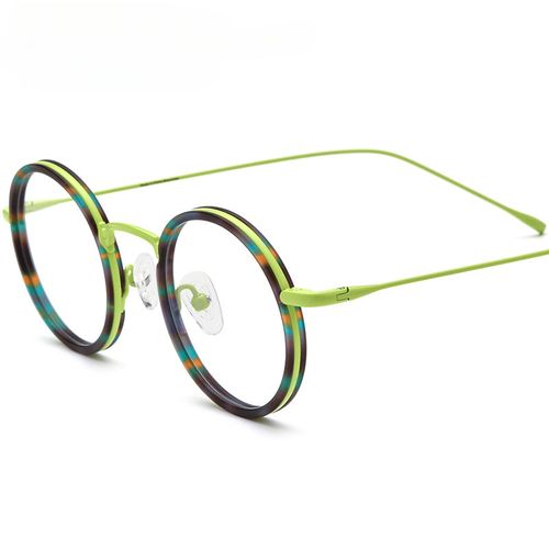 Eamon Titanium Round Glasses Frame