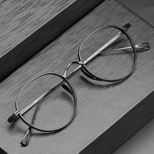 Titanium Vintage Oval Glasses Frame 10518