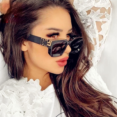 Luxury Retro Sunglasses Women Square Brand Sunglasses Women Mirror Sun Glasses Men Eyewear