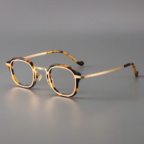 Titanium Vintage Round Eyeglasses Frames STMOP7