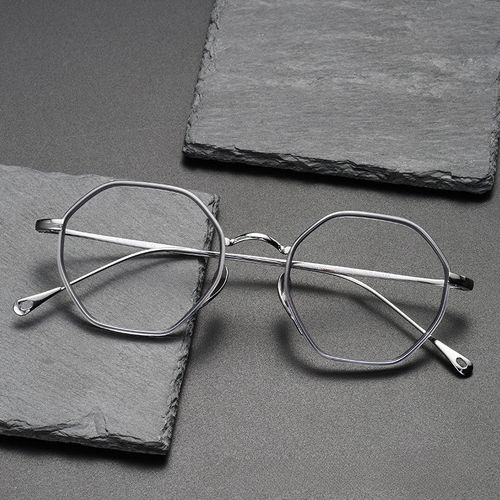 Titanium Geometric Glasses Frame KMN7311