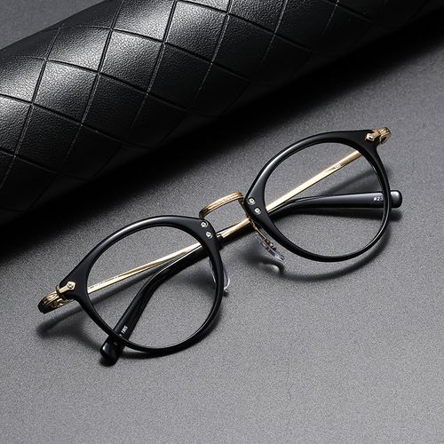 Retro Full Rim Titanium Oval Glasses Frame GMS805