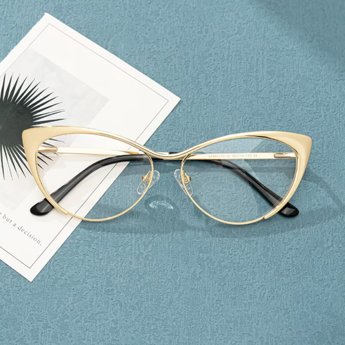 Cat Eye Gold Eyeglasses