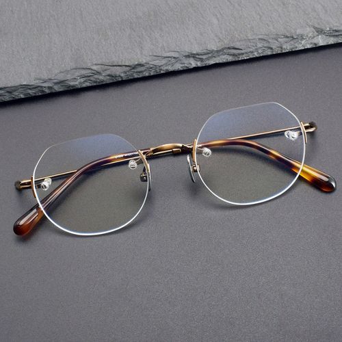 Titanium Geometric Glasses Frame ZY008