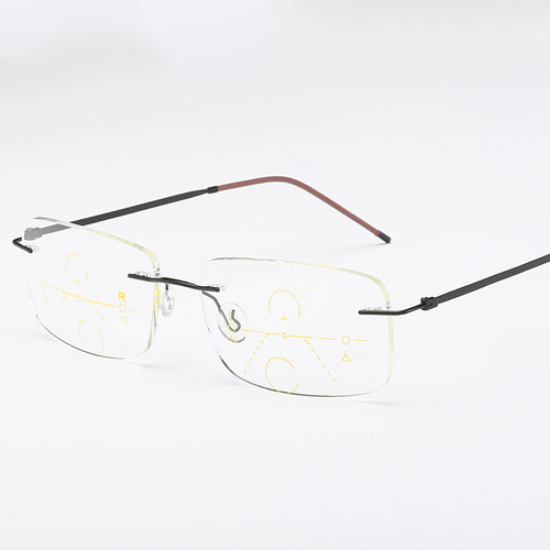 FRAMELESS ULTRA-LIGHT SQUARE ANTI-BLUE LIGHT READING GLASSES