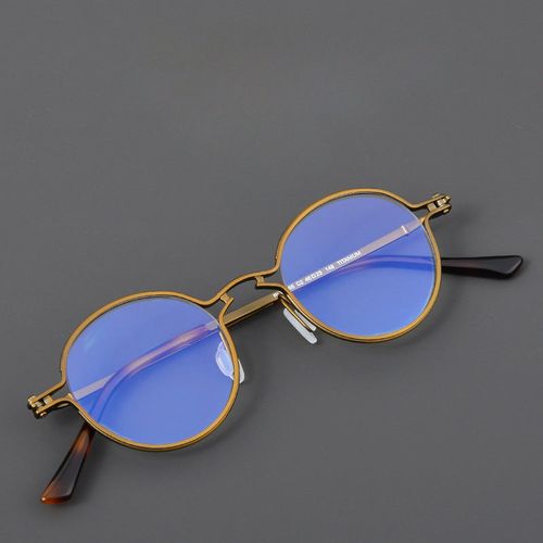 Kian Titanium Vintage Round Eyeglasses Frames