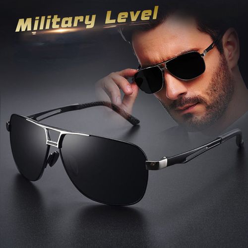 Aluminum Magnesium Square Polarized  Photochromic Sunglasses Men Sun Glasses Military Safety Driving