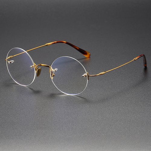 Jarek Titanium Rimless Oval Glasses Frames