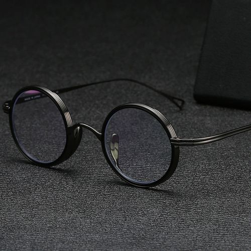 Titanium Vintage Round Eyeglasses Frames KMN122