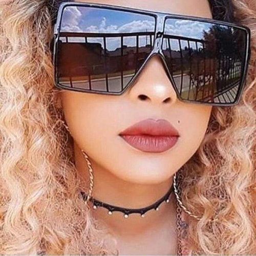 Oversized Square Sunglasses Women  Vintage Siamese Sunglasses Women Luxury Brand Sun Glasses for Men