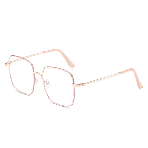 WOMEN'S FASHIONABLE FINE GLITTER EDGE LARGE FRAME ANTI-BLUE LIGHT READING GLASSES