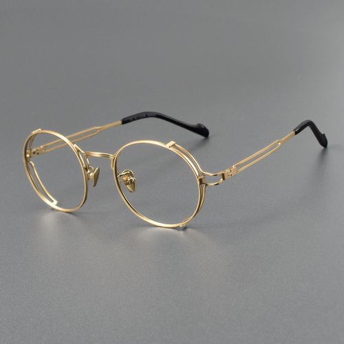 Riven Titanium Vintage Oval Eyeglasses Frames