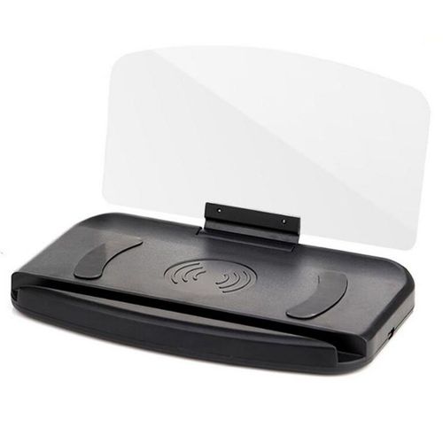 3in1 Car Navigation Projector Head-up Display Makeup Organizer Car Phone Holder HUD Type c Wireless Charger Receiver