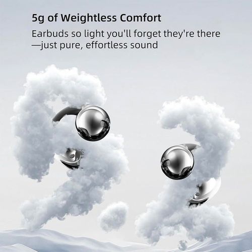 Wireless Earbuds with 72H Play Time Open Ear Long-Battery Life Headphone BT 5.4 Clip on OWS Earphone Ear Buds for Sport New