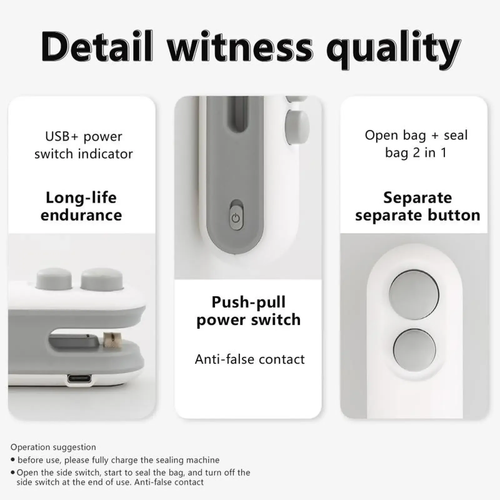 2 in 1 Heated USB Rechargeable Bag Sealer, Snack Mini Bag Sealing Machine, Plastic Electric Bag Sealers, Keep Food Fresh, Portable Sealer for Picnics, Home, Travel & Office, Compact Mini Food Sealer, Reusable USB Charging Seal Machine, Perfect for Snacks, Fruits, Dry Food to Extend Freshness, Easy to Use Portable Kitchen Accessory