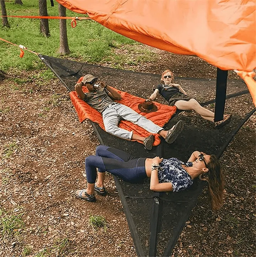 MULTI-PERSON HAMMOCK- PATENTED 3 POINT DESIGN